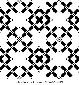 Black and white texture. Abstract seamless geometric pattern.