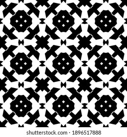Schwarz-Weiß-Textur. Abstraktes, nahtloses geometrisches Muster.
