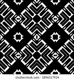 Black and white texture. Abstract seamless geometric pattern.
