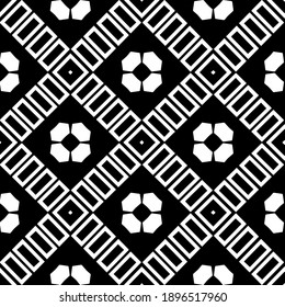 Black and white texture. Abstract seamless geometric pattern.
