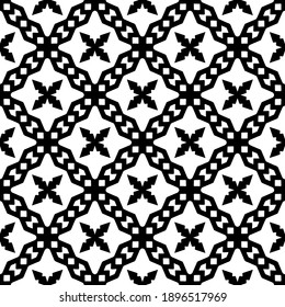 Black and white texture. Abstract seamless geometric pattern.