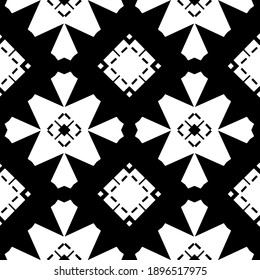 Schwarz-Weiß-Textur. Abstraktes, nahtloses geometrisches Muster.
