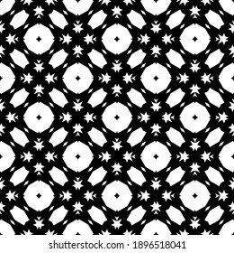 Black and white texture. Abstract seamless geometric pattern.