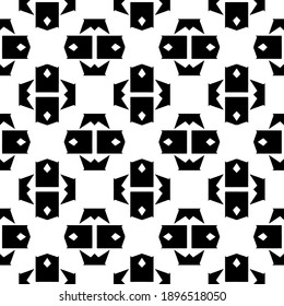 Black and white texture. Abstract seamless geometric pattern.