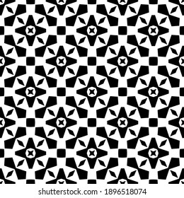 Black and white texture. Abstract seamless geometric pattern.