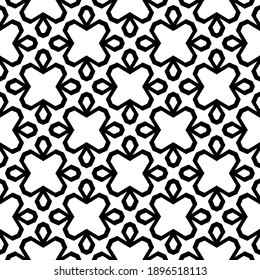 Black and white texture. Abstract seamless geometric pattern.