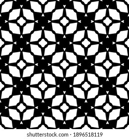 Black and white texture. Abstract seamless geometric pattern.