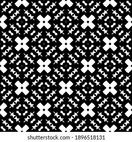 Black and white texture. Abstract seamless geometric pattern.