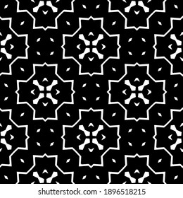 Black and white texture. Abstract seamless geometric pattern.
