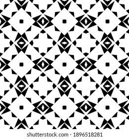 Black and white texture. Abstract seamless geometric pattern.