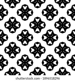 Black and white texture. Abstract seamless geometric pattern.