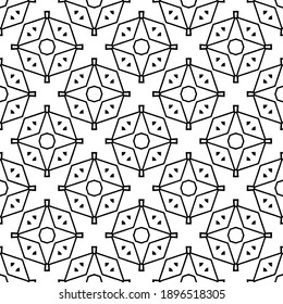 Black and white texture. Abstract seamless geometric pattern.