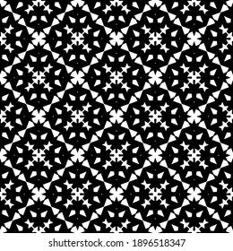 Black and white texture. Abstract seamless geometric pattern.