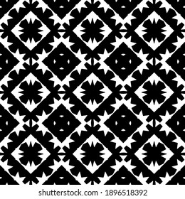 Black and white texture. Abstract seamless geometric pattern.