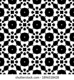 Black and white texture. Abstract seamless geometric pattern.
