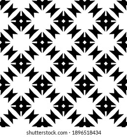 Black and white texture. Abstract seamless geometric pattern.