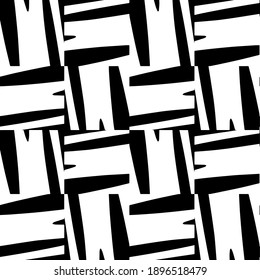 Texture noire et blanche. Motif géométrique abstrait harmonieux. 
