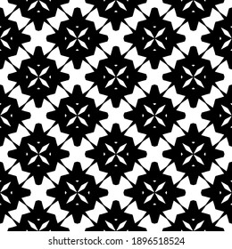 Black and white texture. Abstract seamless geometric pattern.