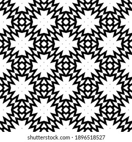 Black and white texture. Abstract seamless geometric pattern.