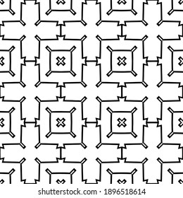 Black and white texture. Abstract seamless geometric pattern.