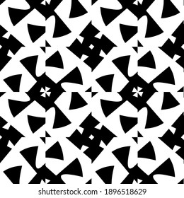  Black and white texture. Abstract seamless geometric pattern. 