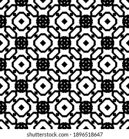 Black and white texture. Abstract seamless geometric pattern.