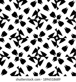  Black and white texture. Abstract seamless geometric pattern. 