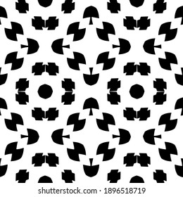 Black and white texture. Abstract seamless geometric pattern. 