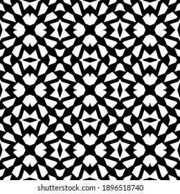 Black and white texture. Abstract seamless geometric pattern.