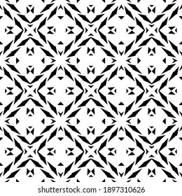 Black and white texture. Abstract seamless geometric pattern.