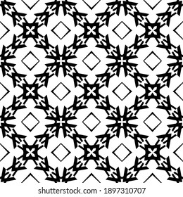 Black and white texture. Abstract seamless geometric pattern.