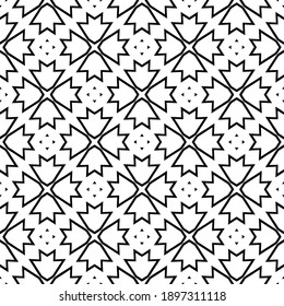 Black and white texture. Abstract seamless geometric pattern.