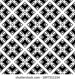 Black and white texture. Abstract seamless geometric pattern.