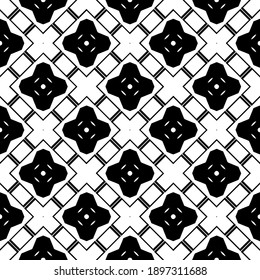 Black and white texture. Abstract seamless geometric pattern.