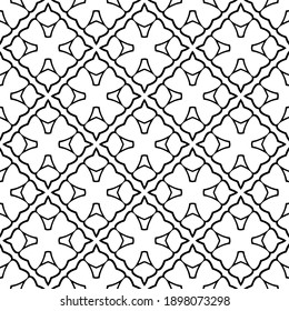 Black and white texture. Abstract seamless geometric pattern.