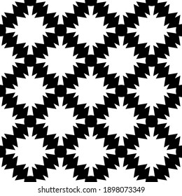 Black and white texture. Abstract seamless geometric pattern.