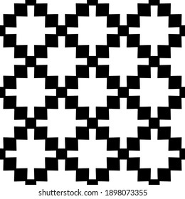Black and white texture. Abstract seamless geometric pattern.