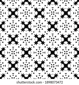 Black and white texture. Abstract seamless geometric pattern.