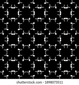 Black and white texture. Abstract seamless geometric pattern.