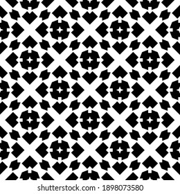 Black and white texture. Abstract seamless geometric pattern.