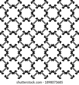 Black and white texture. Abstract seamless geometric pattern.