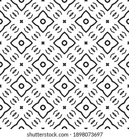 Black and white texture. Abstract seamless geometric pattern.