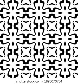 Black and white texture. Abstract seamless geometric pattern.