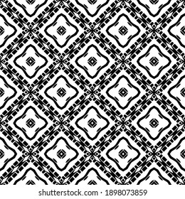 Black and white texture. Abstract seamless geometric pattern.