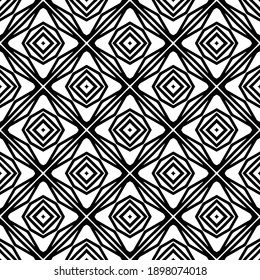 Schwarz-Weiß-Textur. Abstraktes, nahtloses geometrisches Muster.