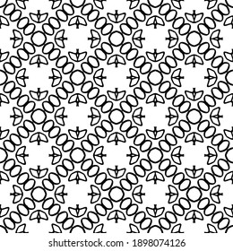 Black and white texture. Abstract seamless geometric pattern.