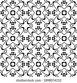 Black and white texture. Abstract seamless geometric pattern.