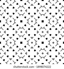 Black and white texture. Abstract seamless geometric pattern.