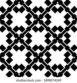 Black and white texture. Abstract seamless geometric pattern.