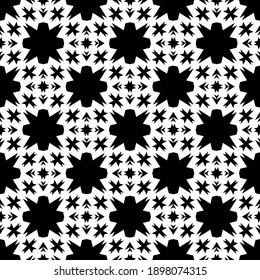 Black and white texture. Abstract seamless geometric pattern.